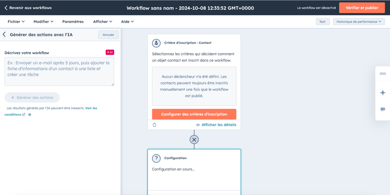 AI Hubspot workflow