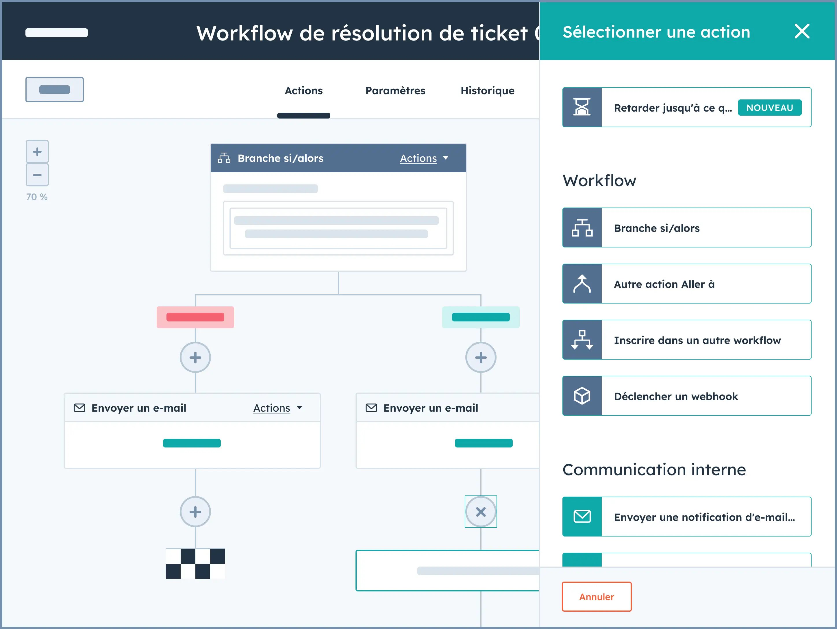 résolution ticket service client hubspot