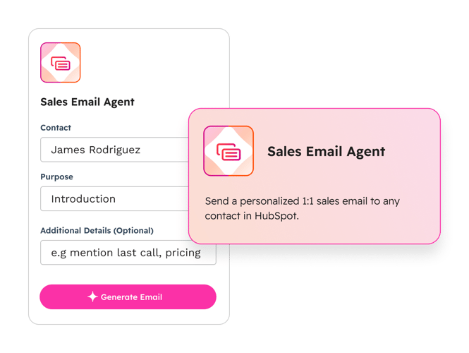 Agent Sales Email HubSpot