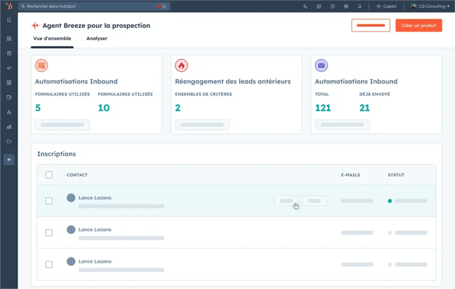 agent breeze ai hubspot prospection