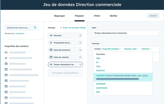 data données commerciales hubspot