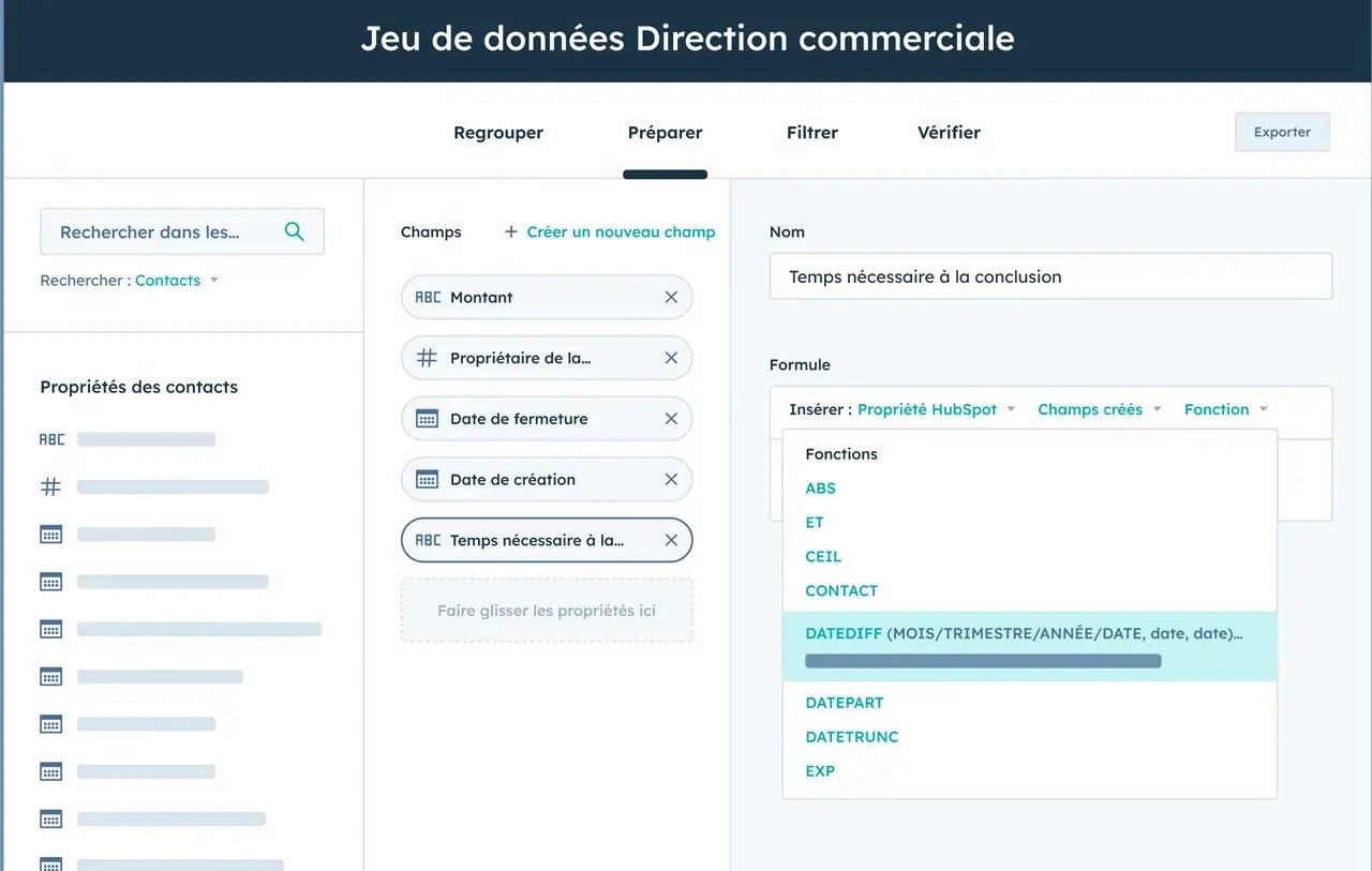 data données commerciales hubspot