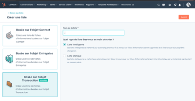 liste hubspot segmentation