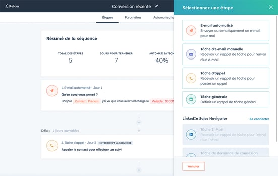séquence hubspot