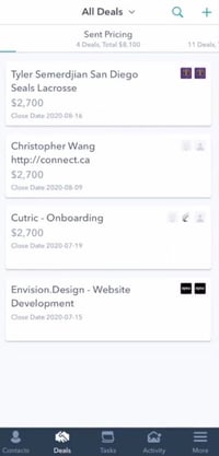 application CRM mobile